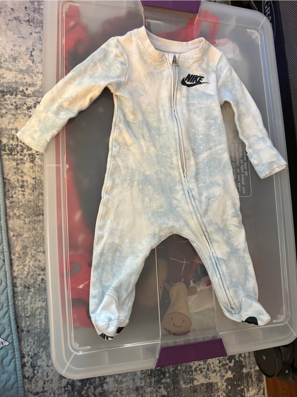 Nike Sleeper Footie Pajamas Size 0-3 Months